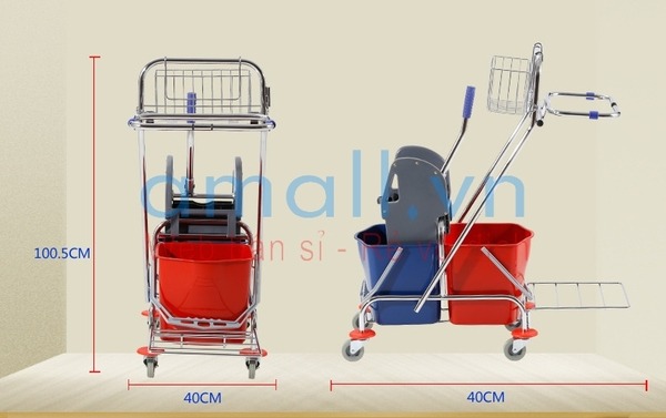 Xe vệ sinh đa năng - Xe đẩy vắt nước lau nhà ANKO 087