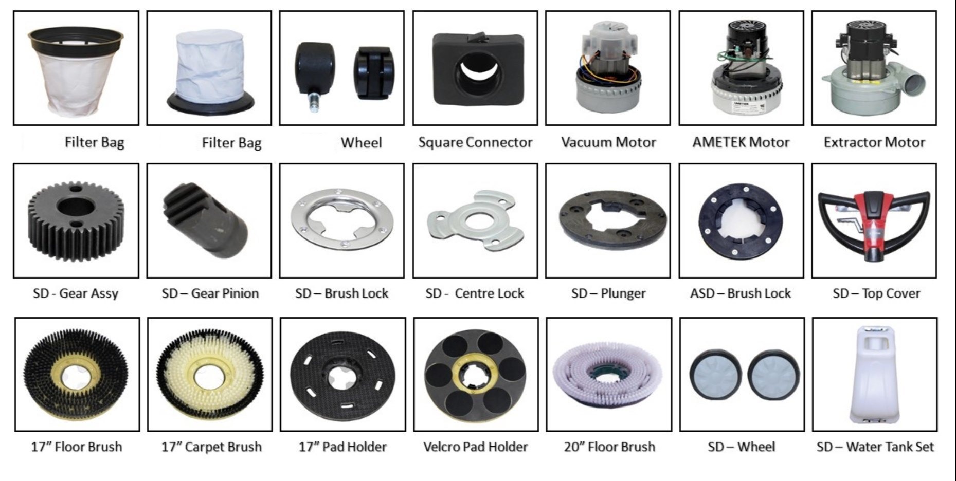 Các phụ kiện, linh kiện máy chà sàn
