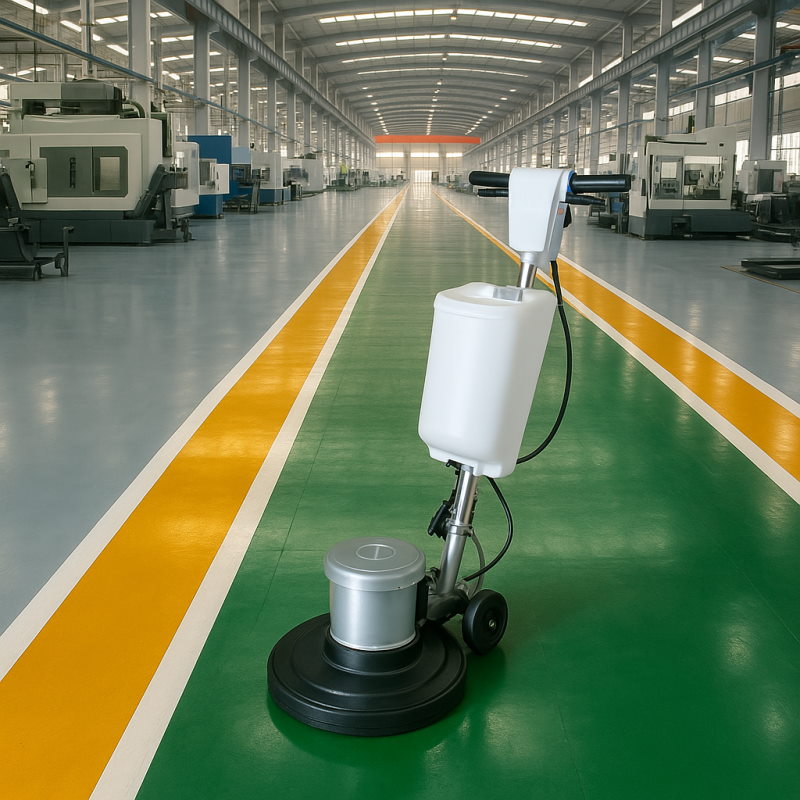 Máy chà sàn đơn Kumisai KMS-798 trong nhà xưởng