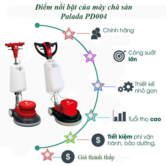 Máy chà sàn tạ Palada PD 004