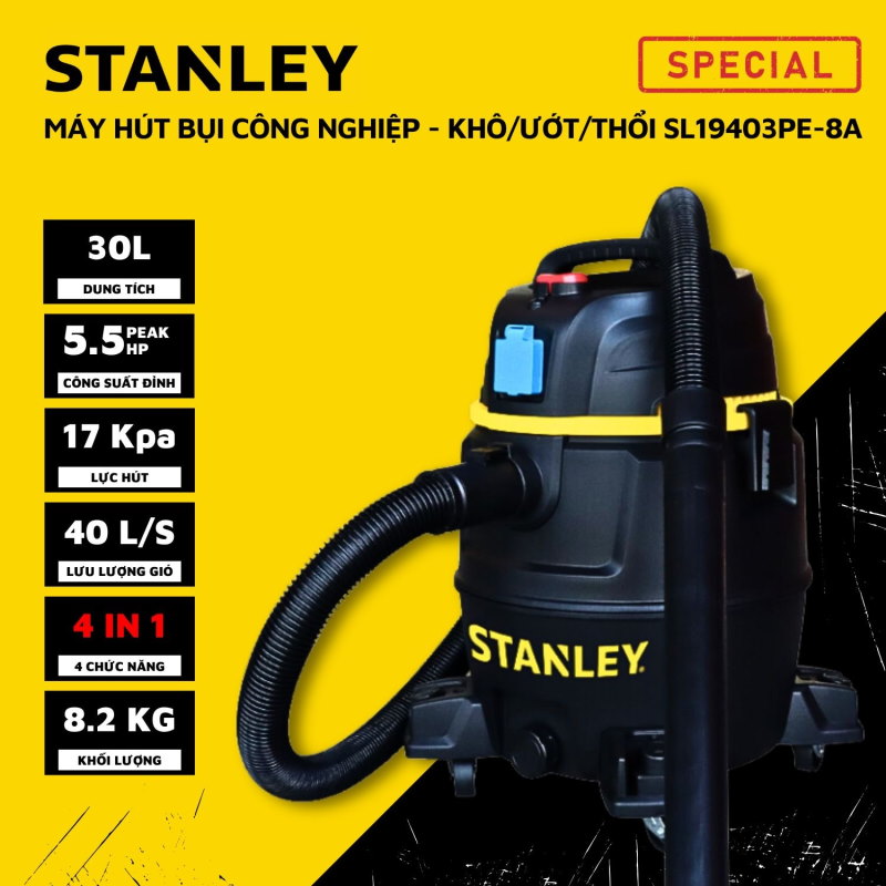 Máy hút bụi 4 chức năng Stanley SL19403PE-8A