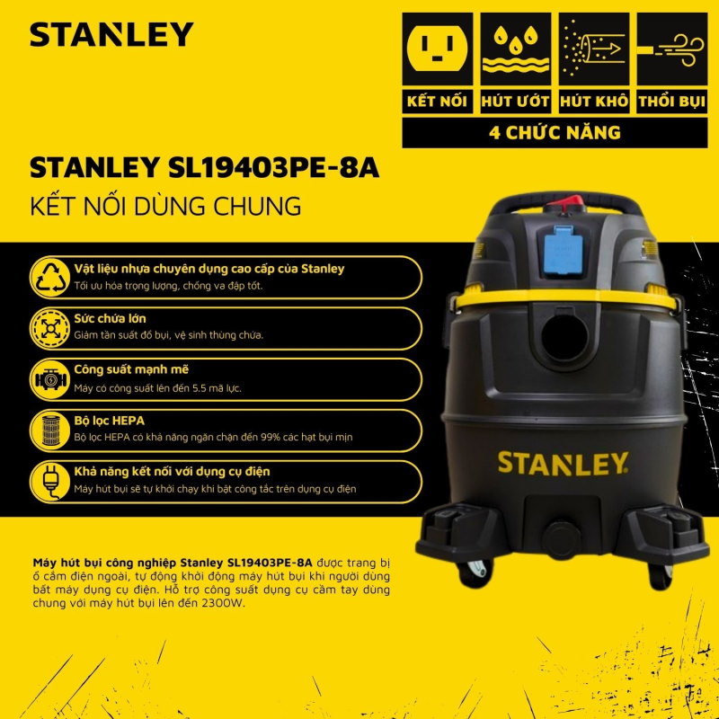 Tính năng vượt trội 4 trong 1 của Stanley SL19403PE-8A