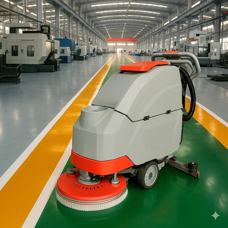 Sử dụng máy lau sàn nhà xưởng HiClean HC 510B trong nhà xưởng