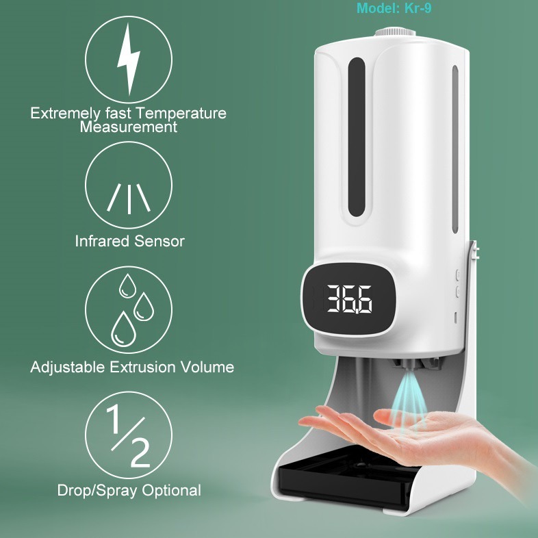 Máy rửa tay tự động cảm ứng kèm đo nhiệt độ K9Pro