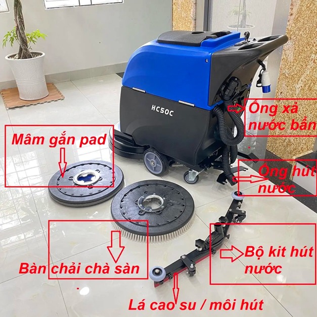 Phụ kiện máy chà sàn liên hợp đẩy tay