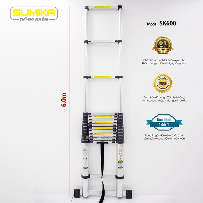 Thang nhôm rút SUMIKA SK 600 6 Mét