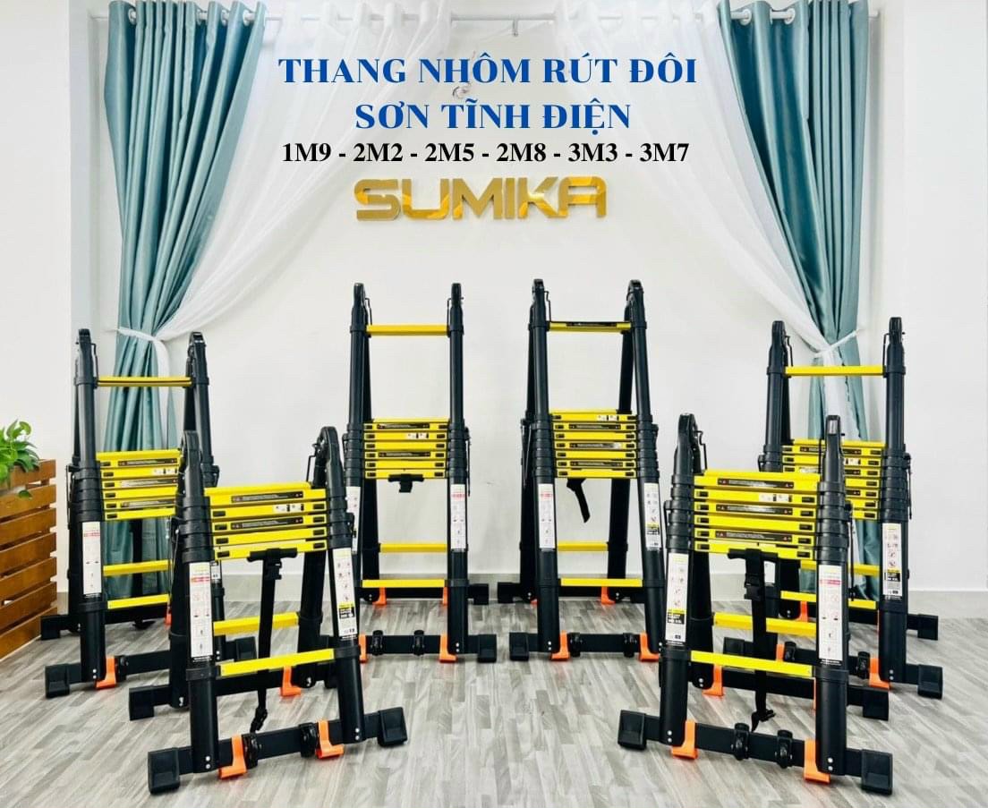 Thang nhôm rút đôi chữ A Sumika SKS 740D