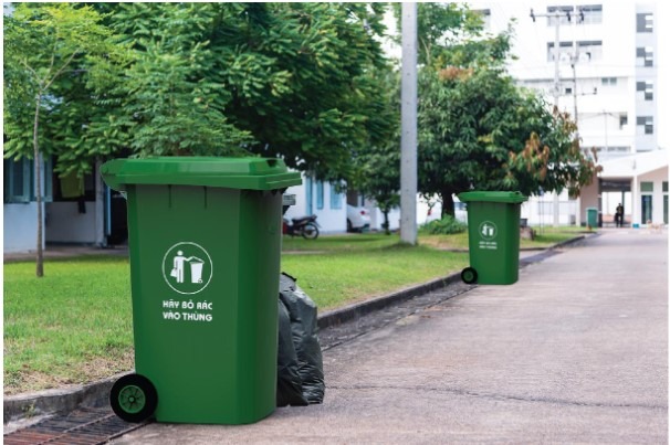 Thùng rác sử dụng trên đường phố