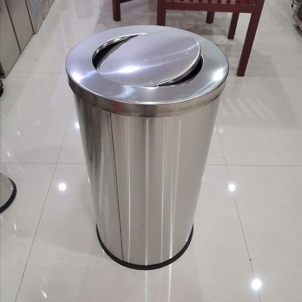 Thùng rác inox nắp lật 250 x 300mm hàng nhập khẩu cao cấp