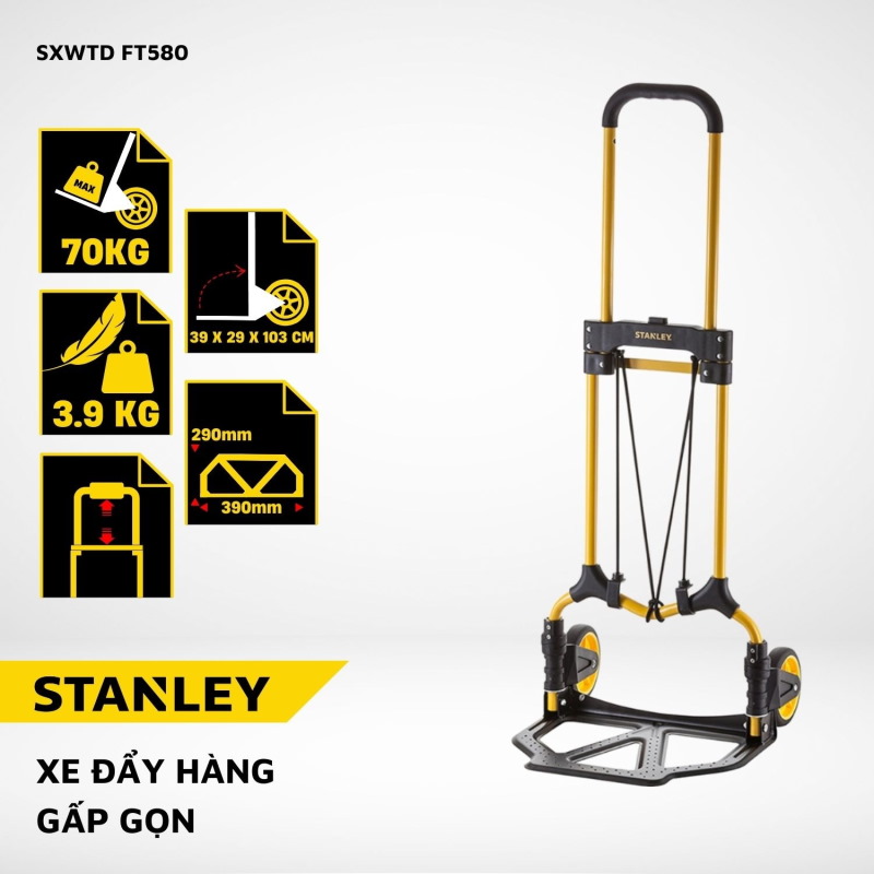 Xe đẩy hàng 2 bánh gấp gọn Stanley FT580