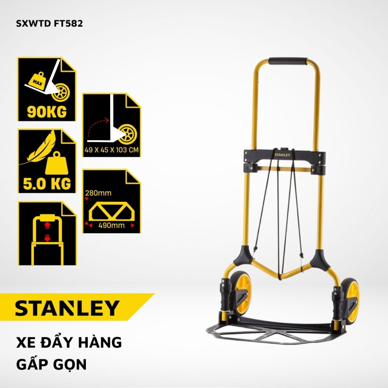 Xe đẩy hàng 2 bánh Stanley FT582