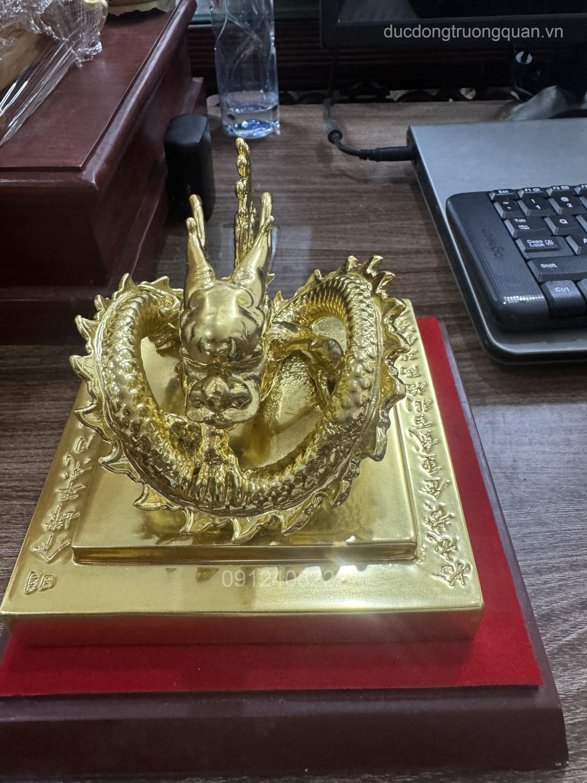 ẤN RỒNG HOÀNG ĐẾ CHI BẢO DÁT VÀNG