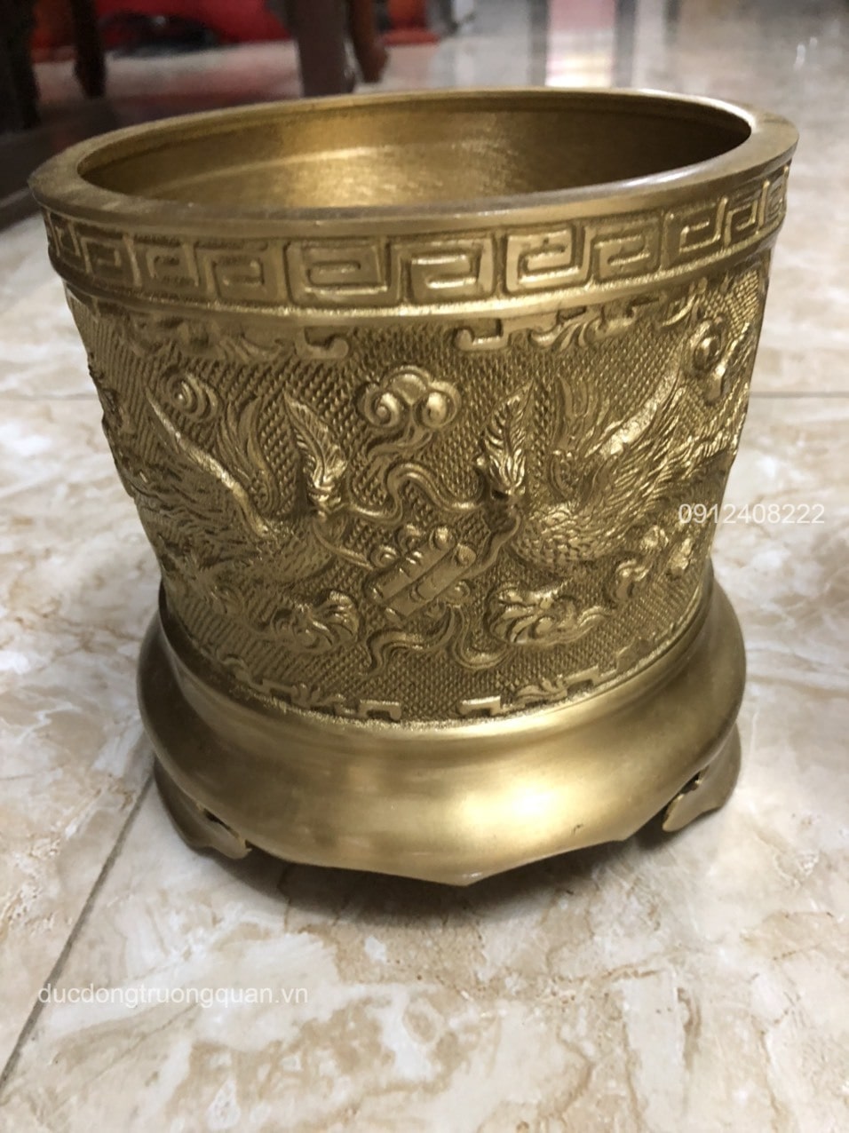 BỘ BA BÁT HƯƠNG BẰNG ĐỒNG VÀNG ĐƯỜNG KÍNH 16CM-18CM-16 CM