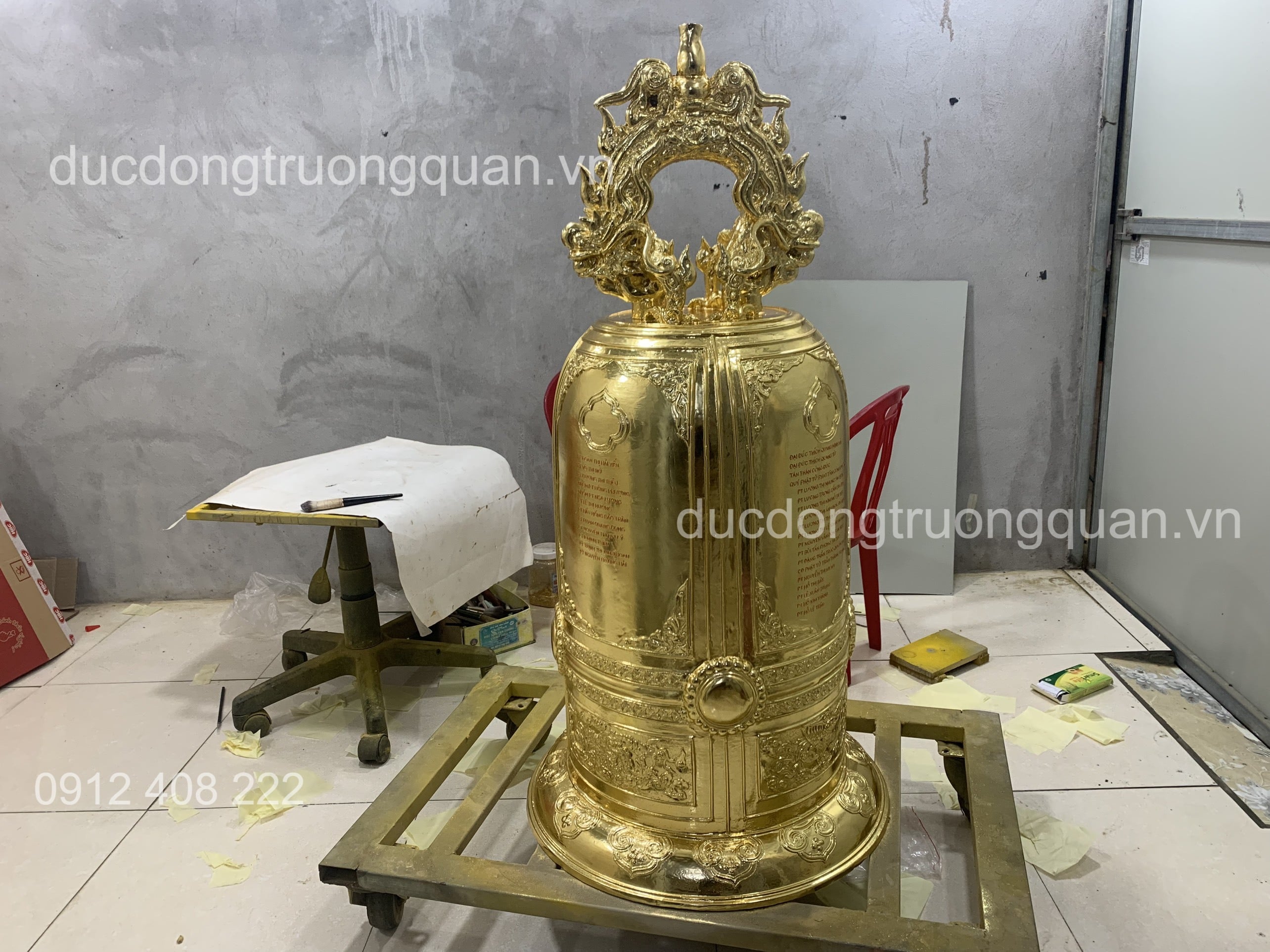 CHUÔNG ĐỒNG THẾP VÀNG 9999 CAO CẤP
