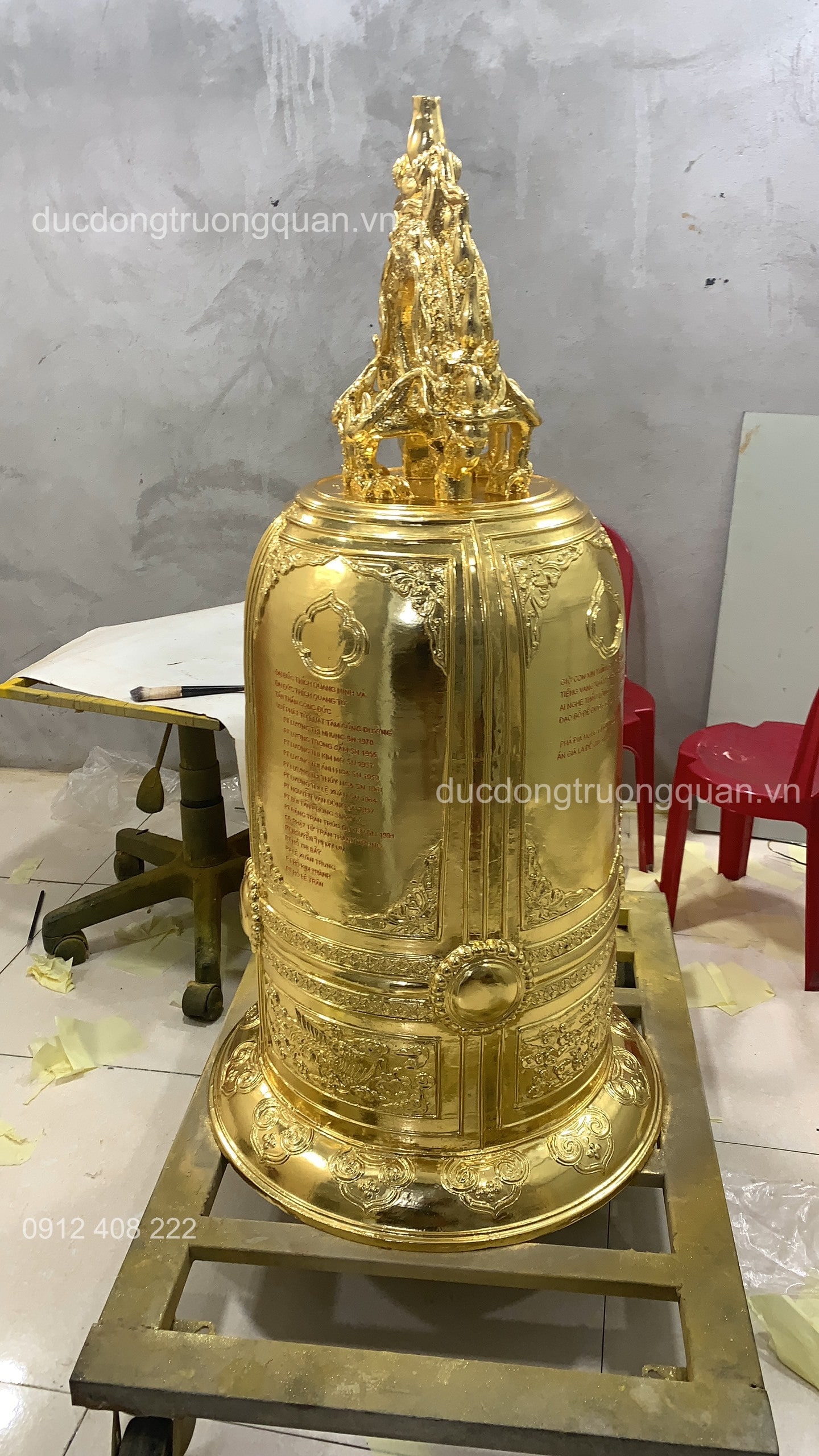 CHUÔNG ĐỒNG THẾP VÀNG 9999 CAO CẤP