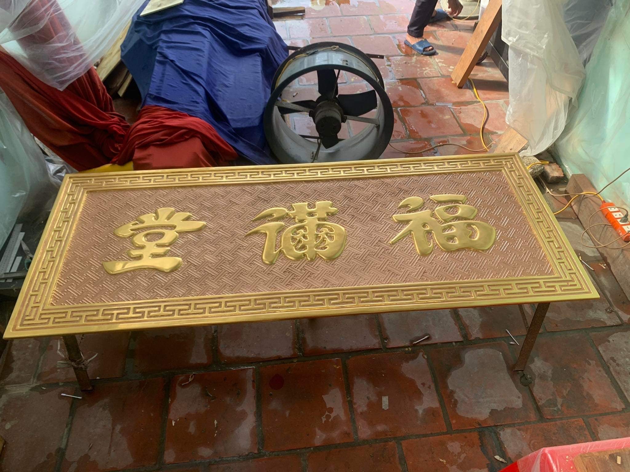 Bộ Đại Tự Câu Đối Bằng Đồng