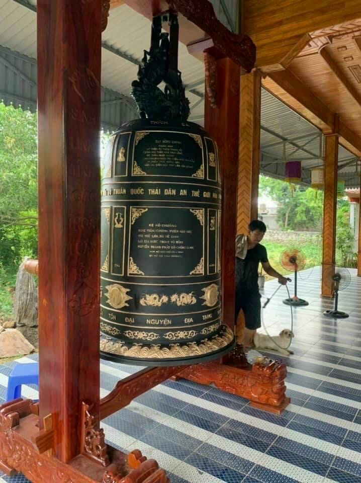 ĐÚC CHUÔNG ĐỒNG 600KG CHO CHÙA TẠI CẦN THƠ