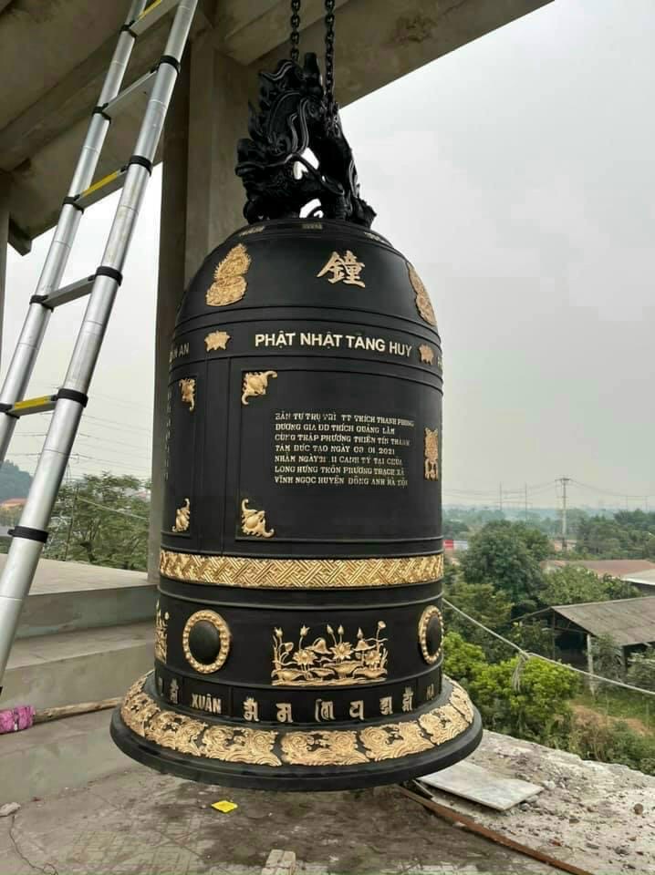 ĐÚC CHUÔNG ĐỒNG 600KG CHO CHÙA TẠI CẦN THƠ