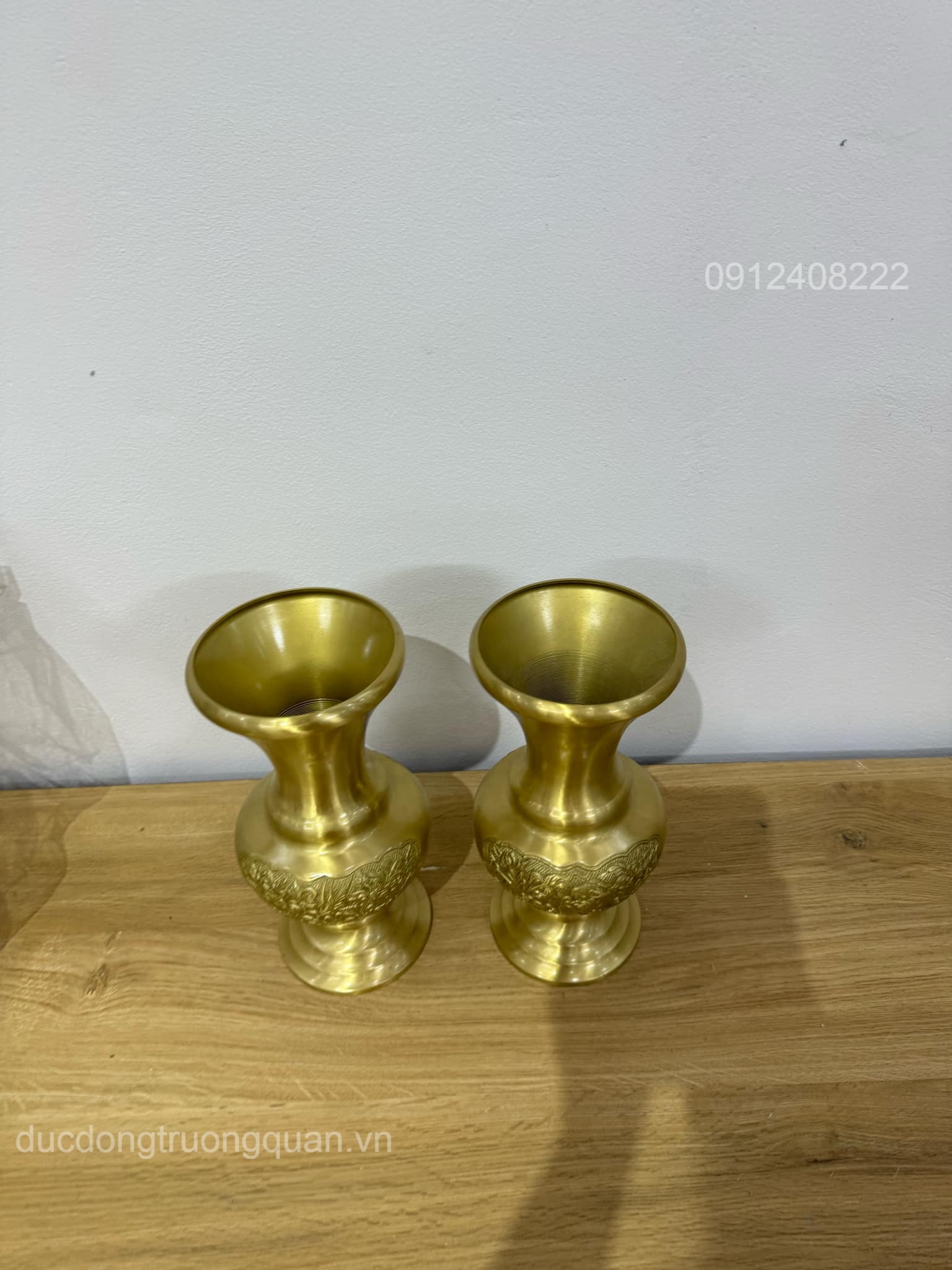 LỌ HOA BẰNG ĐỒNG VÀNG CAO CẤP CAO 30CM