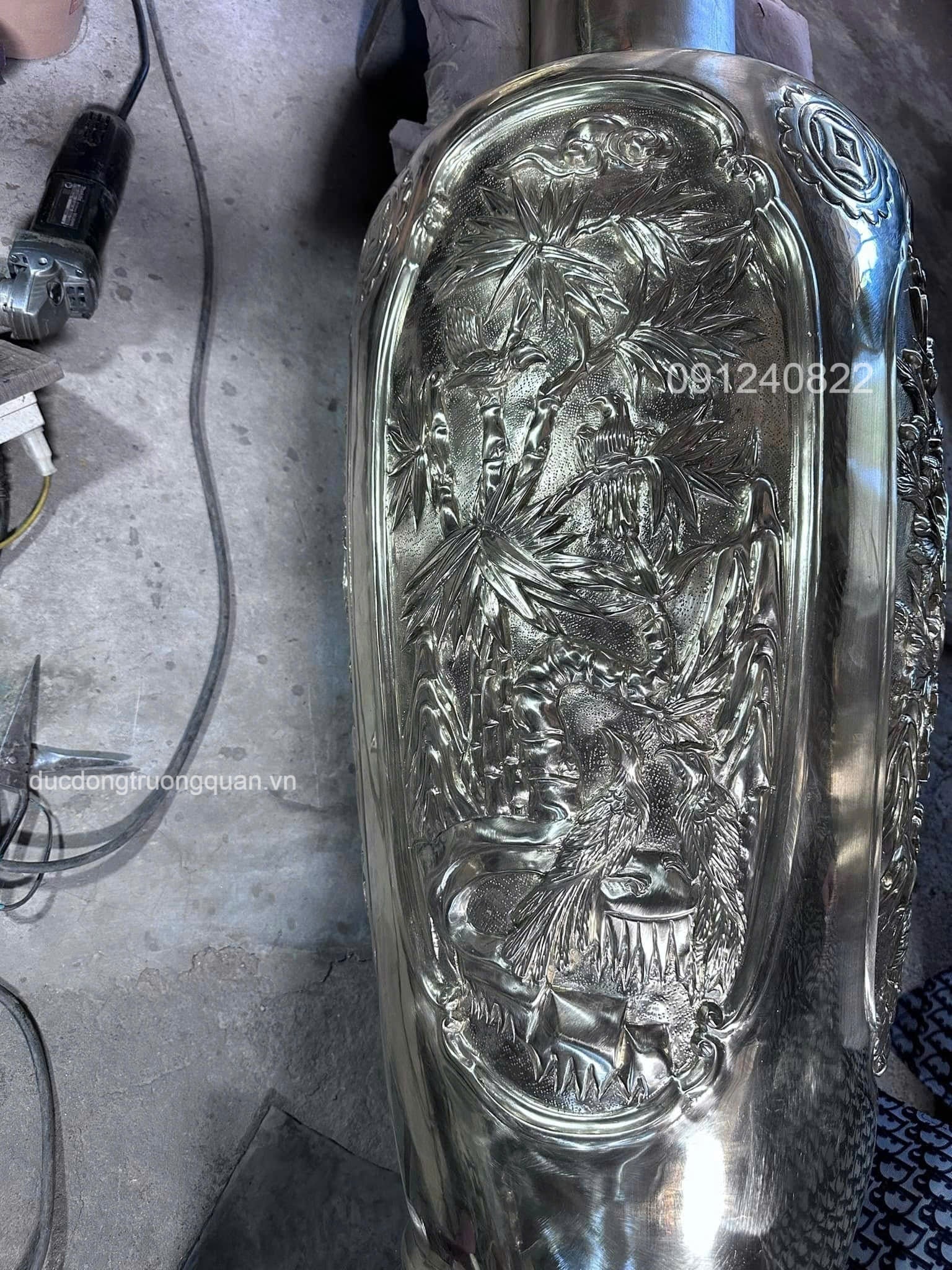 ĐÔI LỌ LỘC BÌNH BẰNG ĐỒNG VÀNG CATTUT CAO CẤP