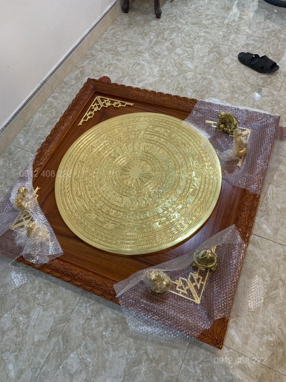 Hoàn Thiện Lắp Đặt Mặt Trống Đồng 90CM