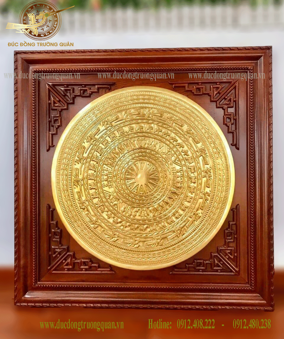 Mặt trống đồng Gò chạm thủ công