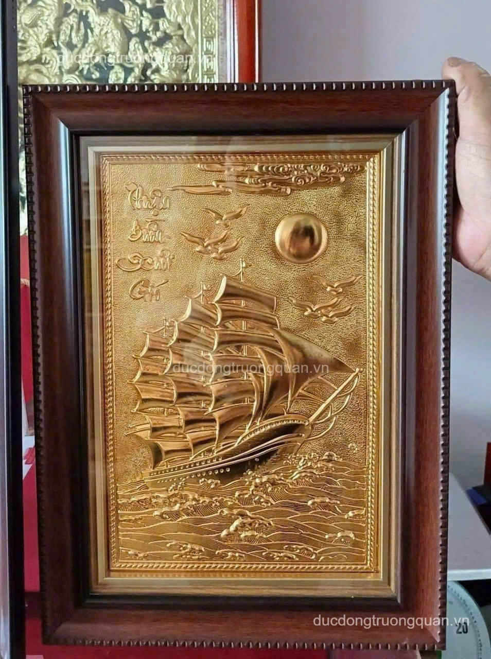 Tranh Thuận Buồm Xuôi Gió Dát Vàng 24k