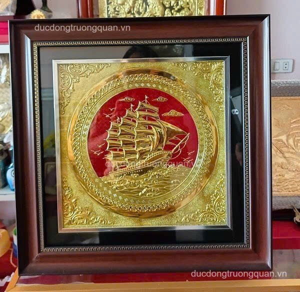Tranh Thuận Buồm Xuôi Gió Dát Vàng 24k