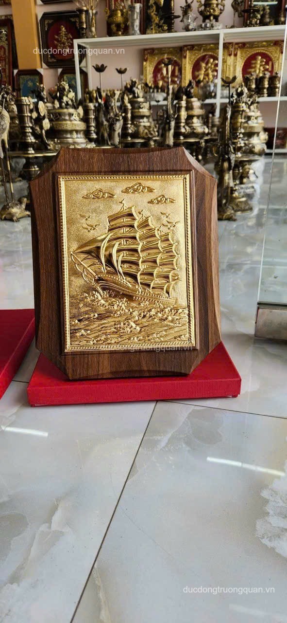 Tranh Thuận Buồm Xuôi Gió Dát Vàng 24k
