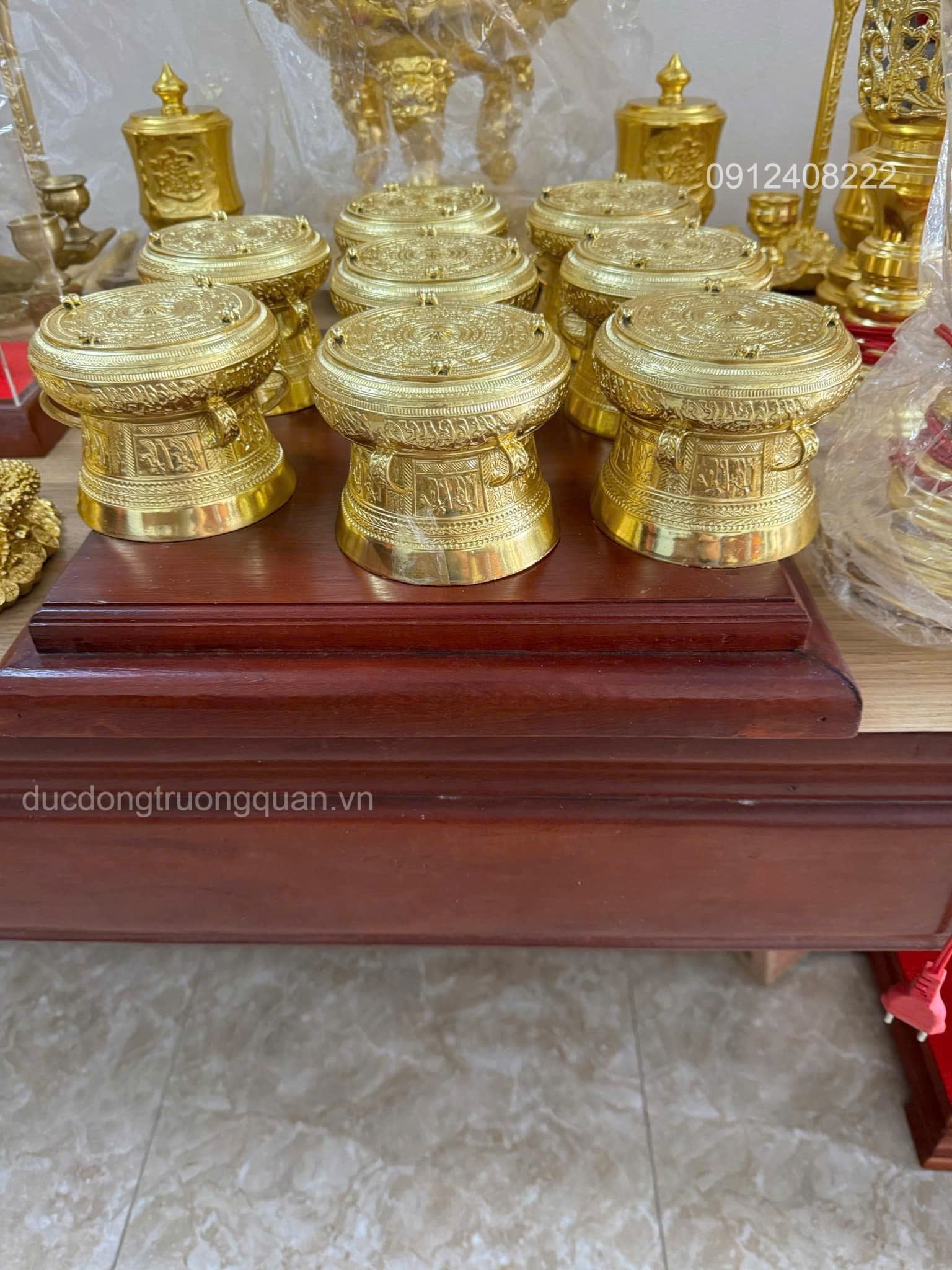 BÁO GIÁ TRỐNG ĐỒNG LƯU NIỆM MẠ VÀNG 24K - MUA TRỐNG ĐỒNG QUÀ TẶNG
