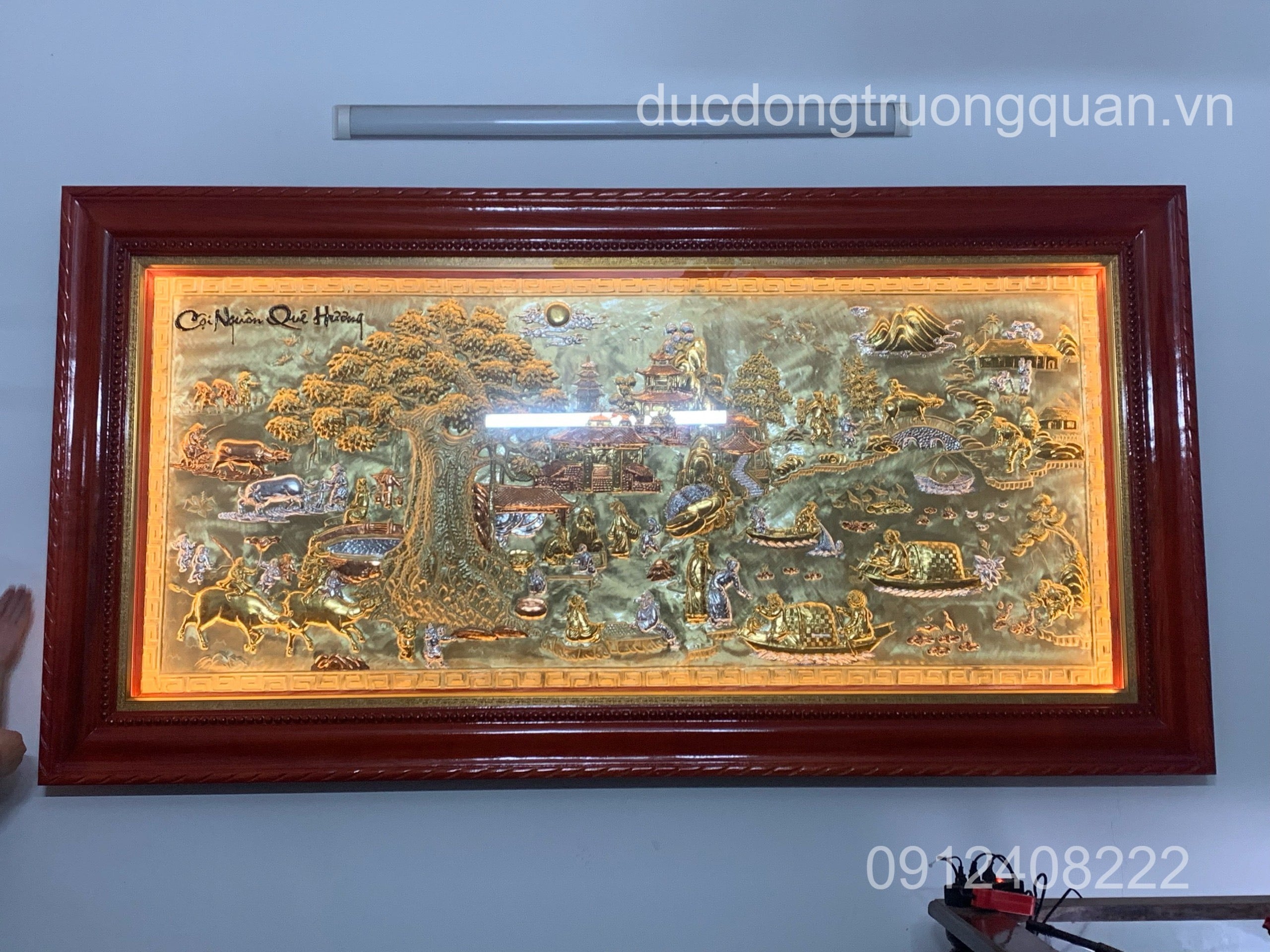 TRANH CỘI NGUỒN QUÊ HƯƠNG BẰNG ĐỒNG 1M2 X 2M3