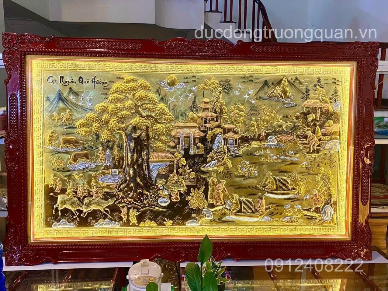 TRANH CỘI NGUỒN QUÊ HƯƠNG BẰNG ĐỒNG 1M2 X 2M3