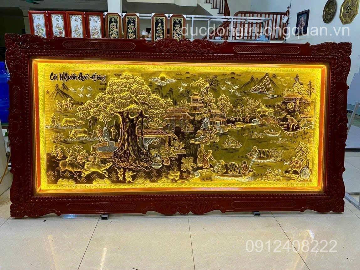 TRANH CỘI NGUỒN QUÊ HƯƠNG BẰNG ĐỒNG 1M2 X 2M3