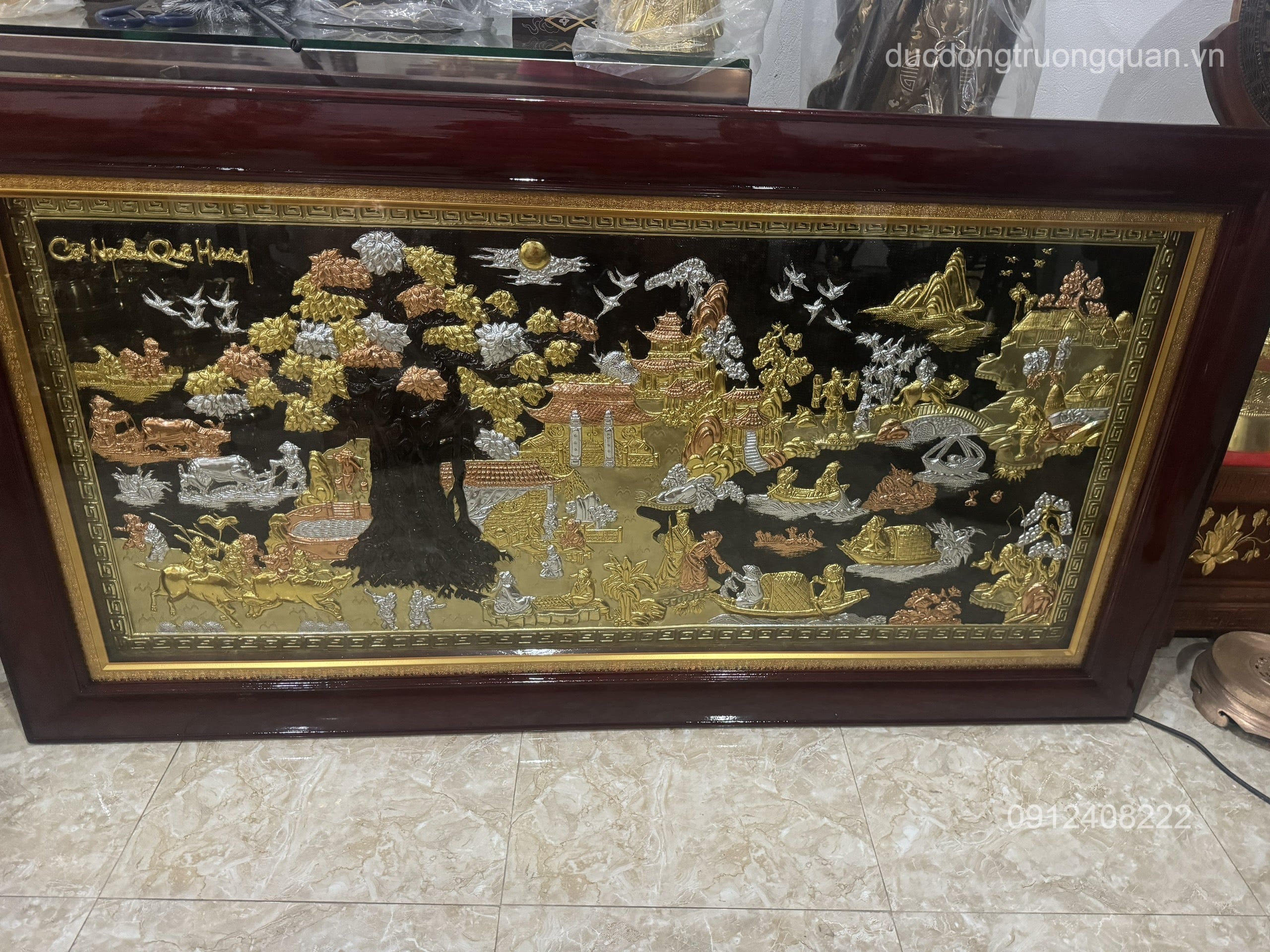 TRANH ĐỒNG CỘI NGUỒN QUÊ HƯƠNG KÍCH THƯỚC 90CMX1M7