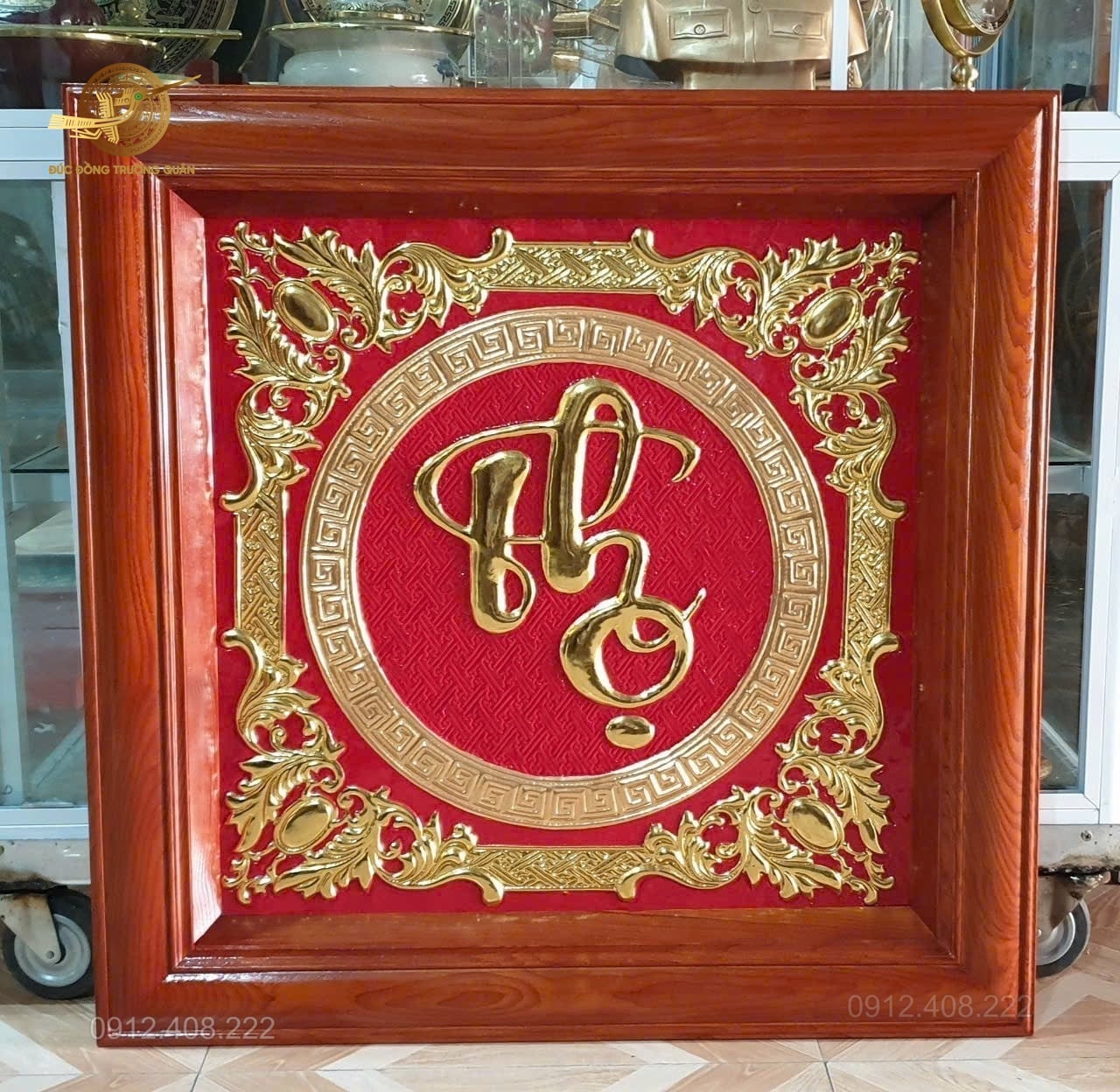 Tranh Chữ Thư Pháp Bằng Đồng 71*71