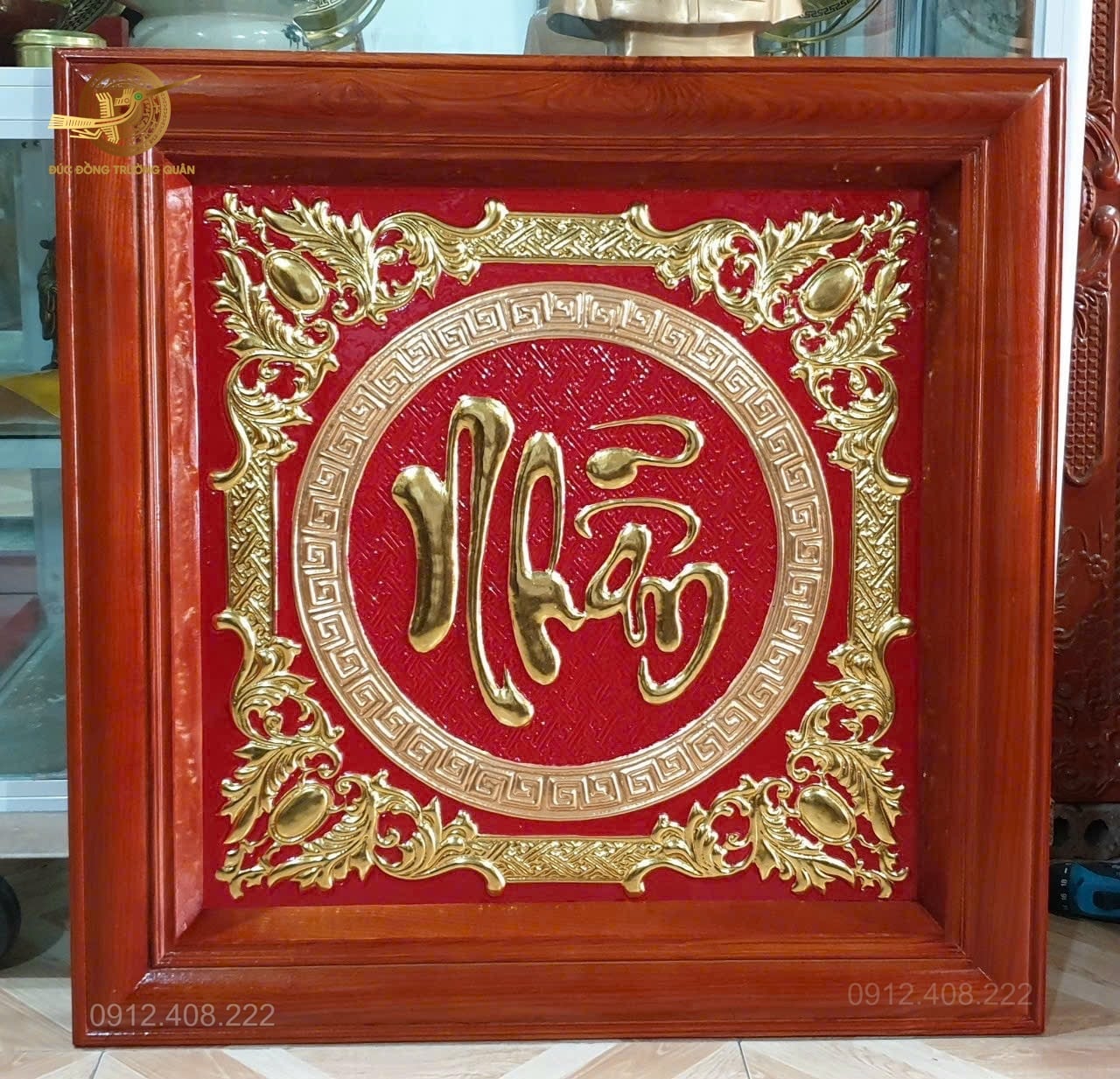Tranh Chữ Thư Pháp Bằng Đồng 71*71