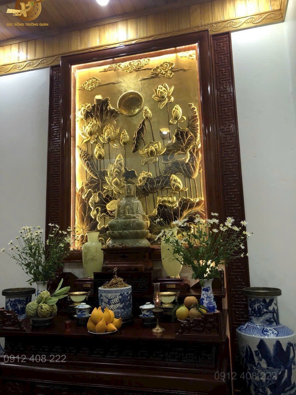 Tranh Đồng Hoa Sen