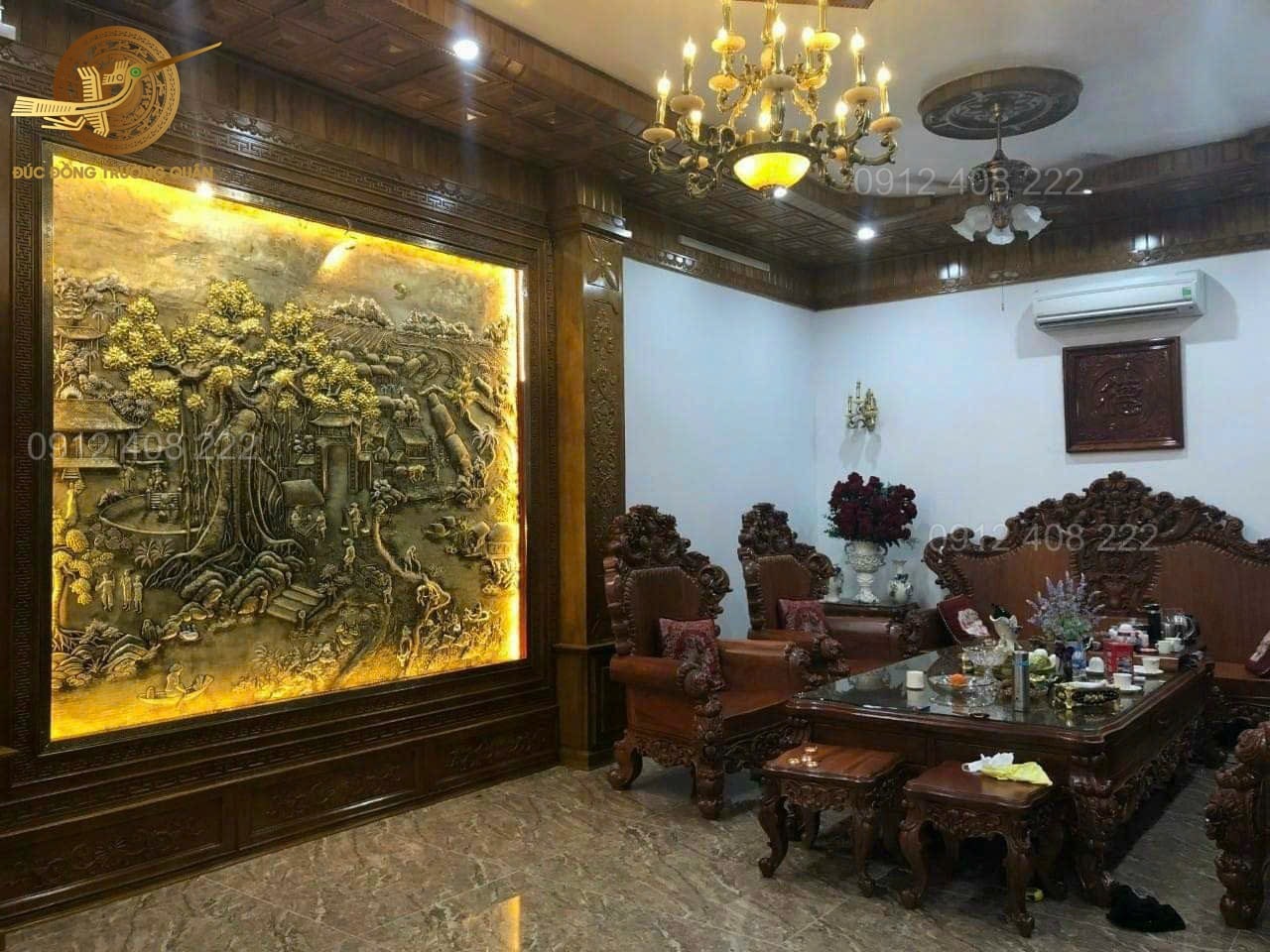 Tranh Đồng Quê Kích Thước 2,1m*2,1m