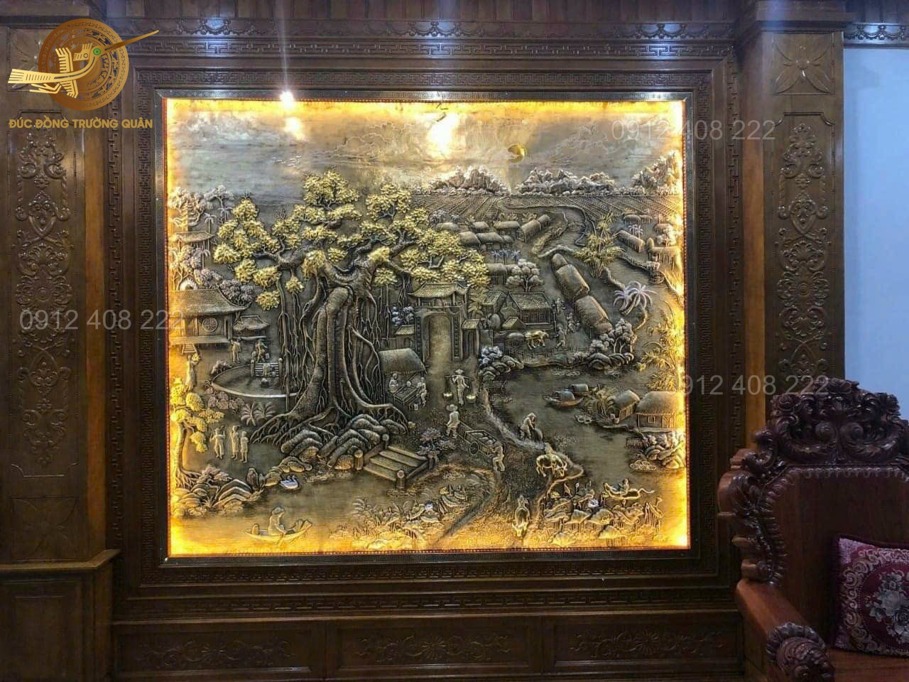 Tranh Đồng Quê Kích Thước 2,1m*2,1m