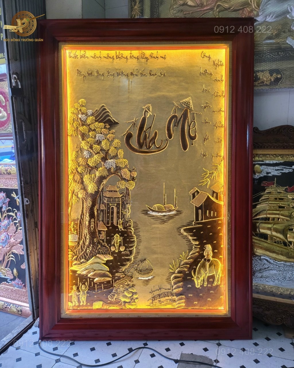 Tranh Cha Mẹ Bằng Đồng