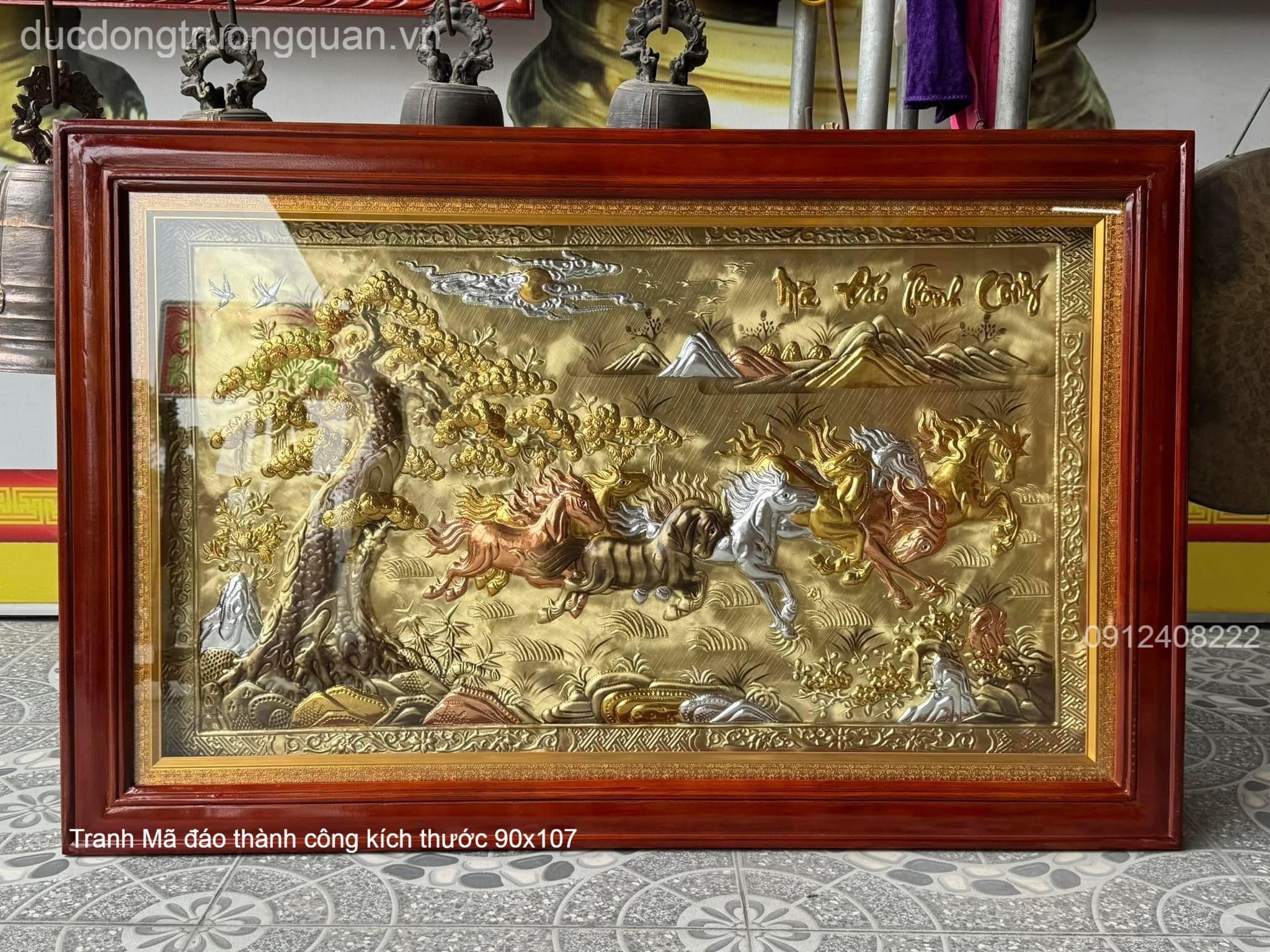 TRANH MÃ ĐÁO THÀNH CÔNG BẰNG ĐỒNG KÍCH THƯỚC 90X107