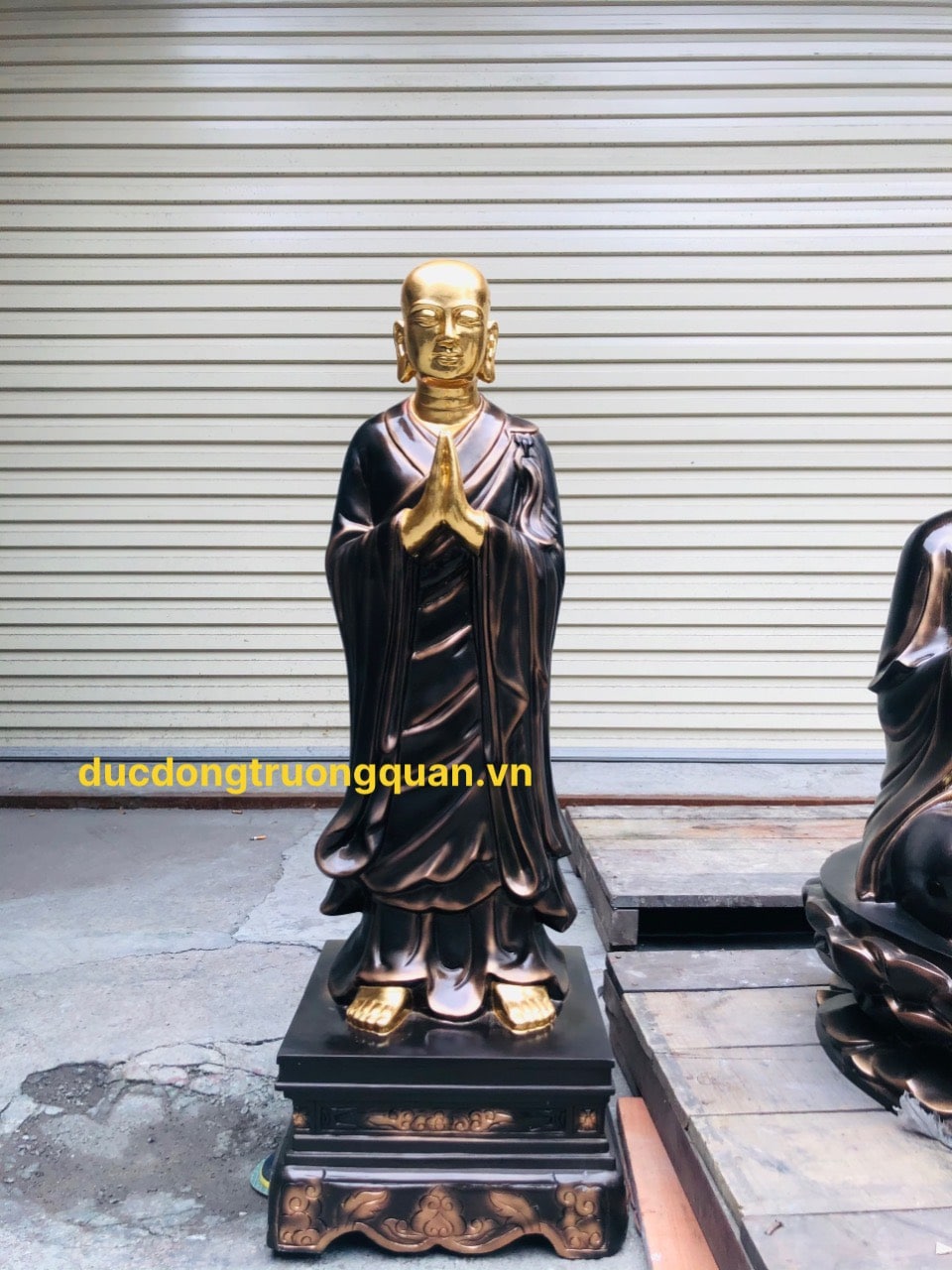Tượng Phật Thích Ca Ngồi Bệ Sen Bằng Đồng Đỏ Cao 1m17
