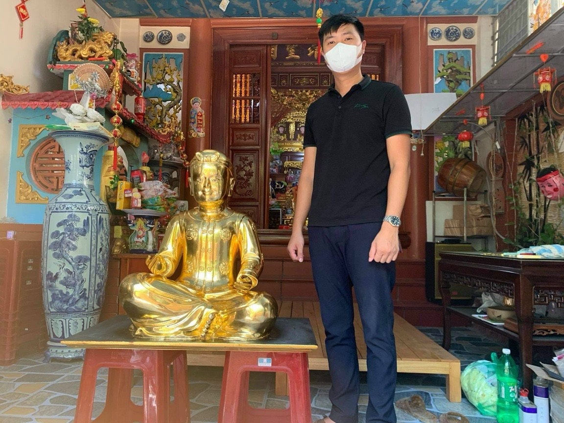 QUY TRÌNH DÁT VÀNG 9999 LÊN TƯỢNG PHẬT