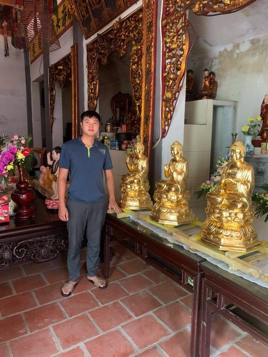 QUY TRÌNH DÁT VÀNG 9999 LÊN TƯỢNG PHẬT
