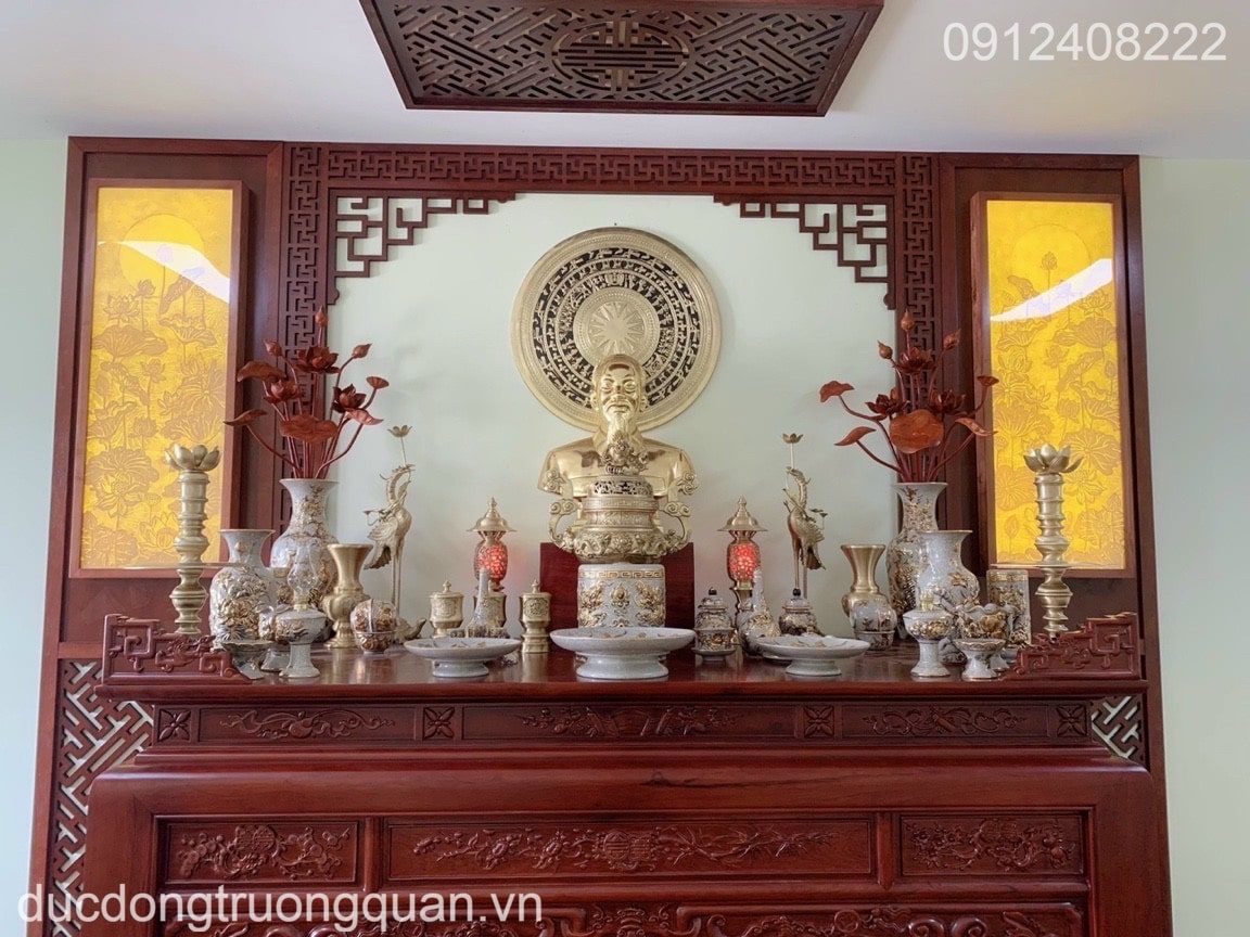 TƯỢNG BÁC HỒ BẰNG ĐỒNG DÁT VÀNG 9999