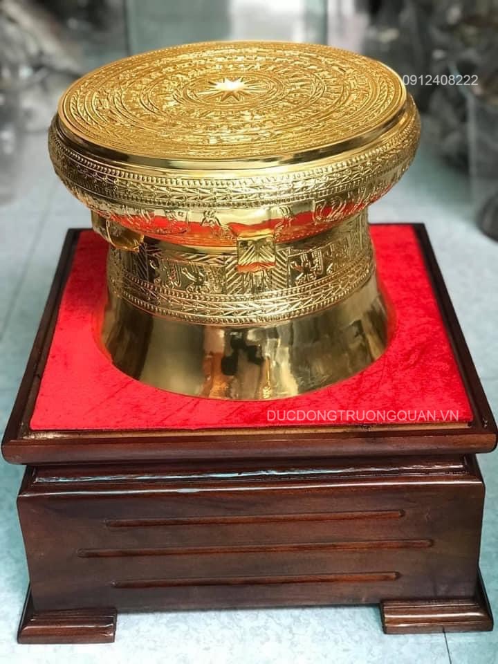 TRỐNG ĐỒNG NGỌC LŨ DÁT VÀNG 24K ĐƯỜNG KÍNH 50CM