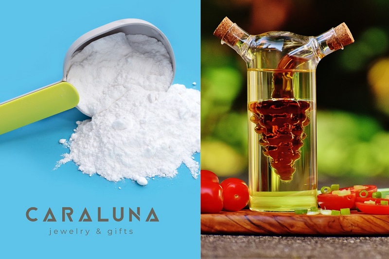 Làm sáng bạc bằng baking soda & giấm