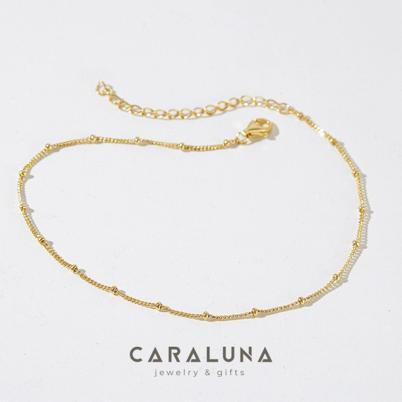 Lắc Chân Bạc Xích Bi Nhỏ Ball Anklet