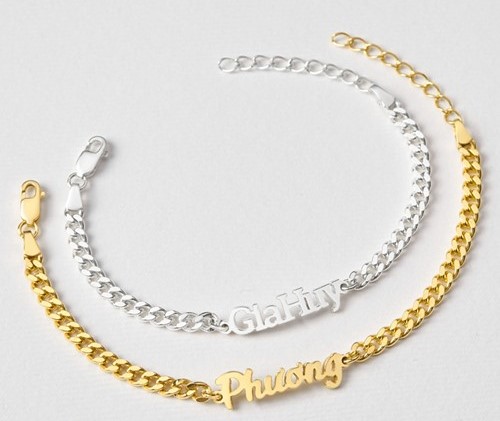 Lắc Tay/ Lắc Chân Mama & Nana Khắc Tên Dây Xích