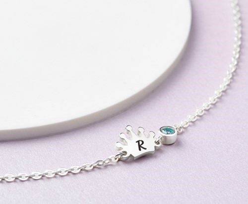 Vòng Tay / Lắc Chân Chữ Cái Với Đá Quý Theo Mệnh - Cute Letter